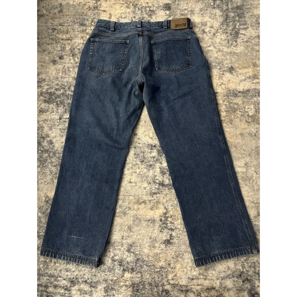 Duluth Trading Ballroom Jeans Pants Relaxed Fit Denim Work Mens Sz 37x30 (35x30)